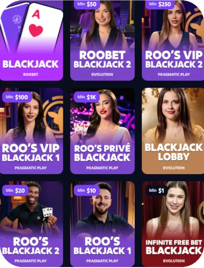 Casino Roobet live blackjack