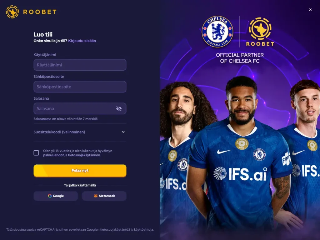 Roobet sign up